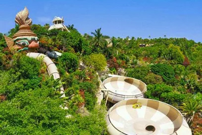 The Giant 2 CannonBOWL Water Funnel Slides Tenerife Aquapark